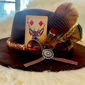 Custom cowgirl hat western hunting theme